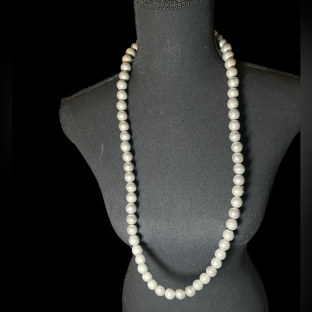 Fun Silver Beaded Necklace